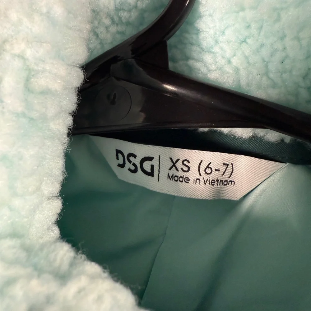 DSG Girls Cozy Fleece Full Zip Jacket Shoreside Blue XS (6-7) Kids - Picture 4 of 5